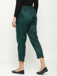 De Moza Ladies Straight Pant Bottle Green