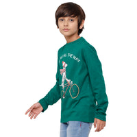 Pack of 2 Pipin Boys T-shirt Orange Melange & Bottle green