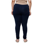 De Moza Women Plus Size Churidar Leggings Dark Navy Blue