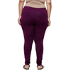 De Moza Women Plus Size Churidar Leggings Dark Purple