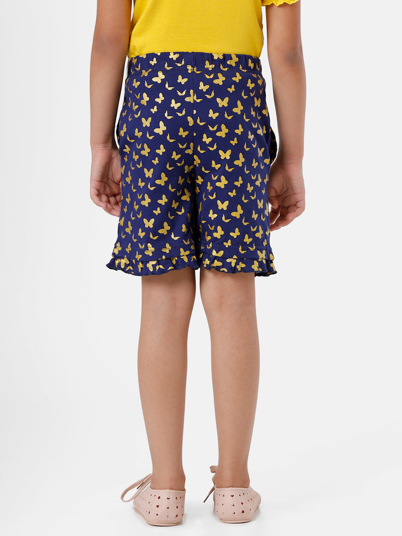 Kids - Girls Printed Shorts Beacon Blue
