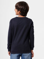 Kids - Boys Printed Sweatshirt Dark Navy Blue