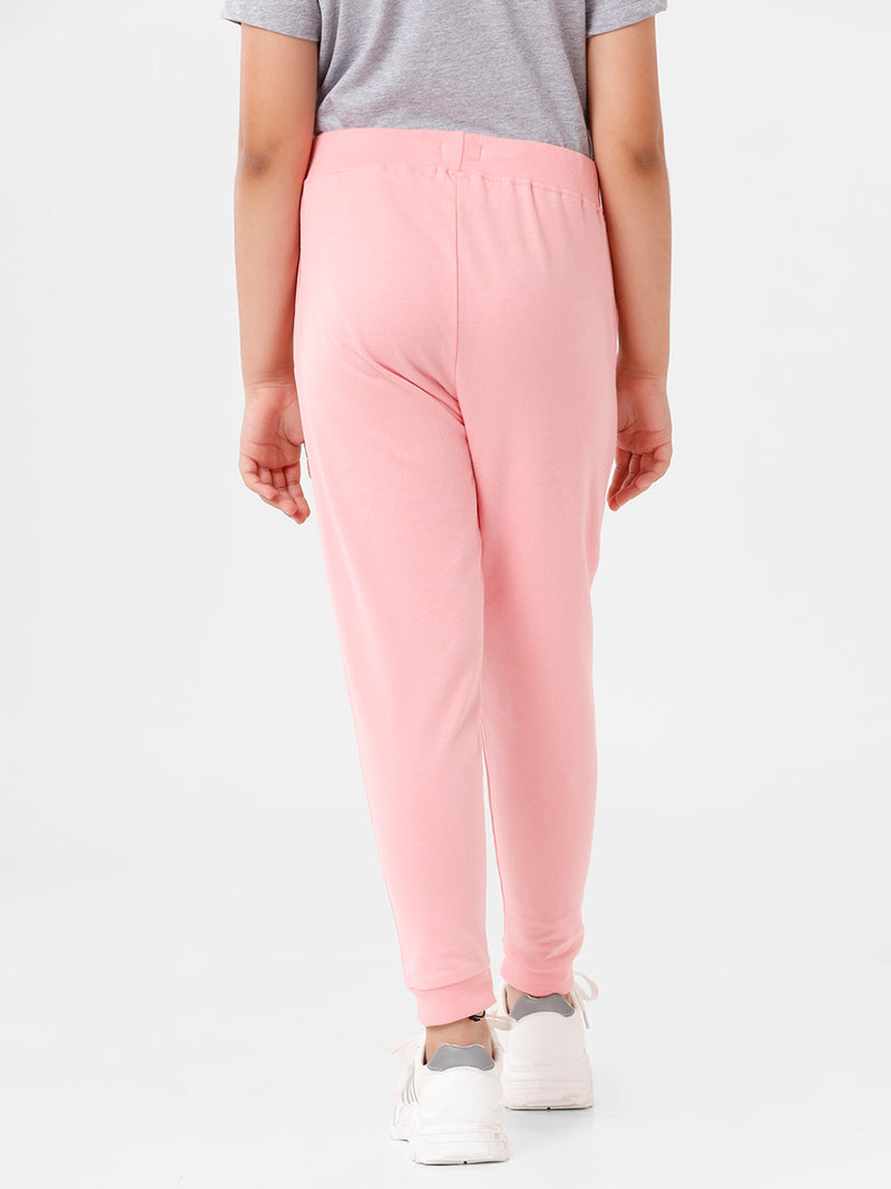 Kids - Girls Printed Jogger Pink