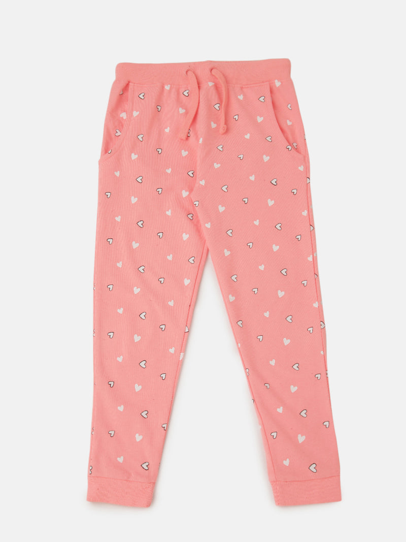 PIPIN Girls Printed Jogger Pink