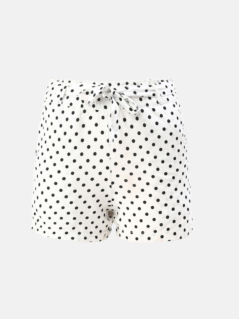Kids - Girls Printed Shorts White