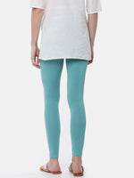 De Moza Ladies Ankle Length Leggings Solid Cotton Petrol