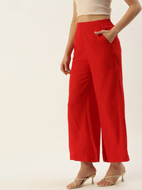 De Moza Ladies Palazzo Red