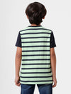 Kids - Boys Printed Half Sleeve T-Shirt Pista Green