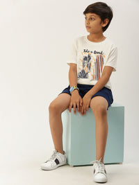 Pack of 2 Pipin Boys Printed T-shirts Dark Blue & Offwhite
