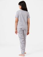 Kids – Girls Printed Pyjama Set Grey Melange