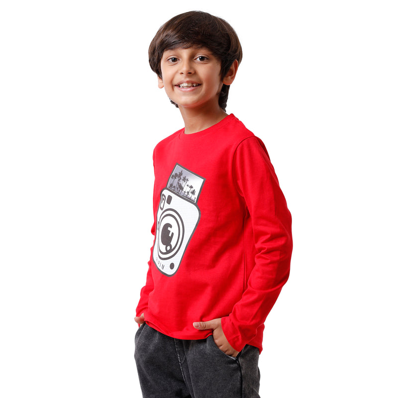 Pack of 2 Pipin Boys T-shirt Bottle green & Raising Red