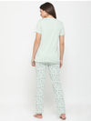 De Moza Ladies Printed Pyjama Set Spray