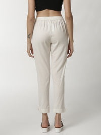 De Moza Ladies  Cigarette Pant Beige - De Moza (4340959969343)