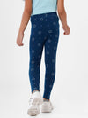 Kids – Girls Printed Ankle Leggings Navy