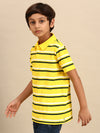 Kids - Boys Printed Half Sleeve T-Shirt Yellow