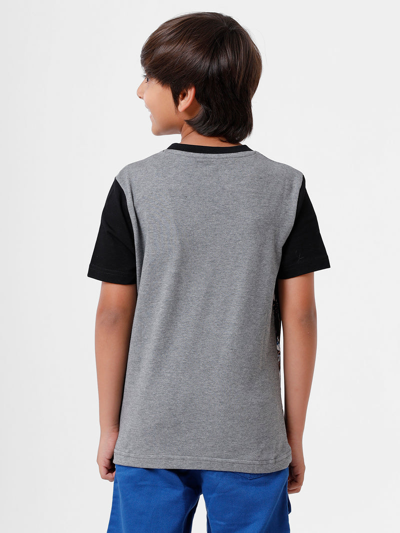 Kids - Boys T-Shirt Grey Melange - De Moza