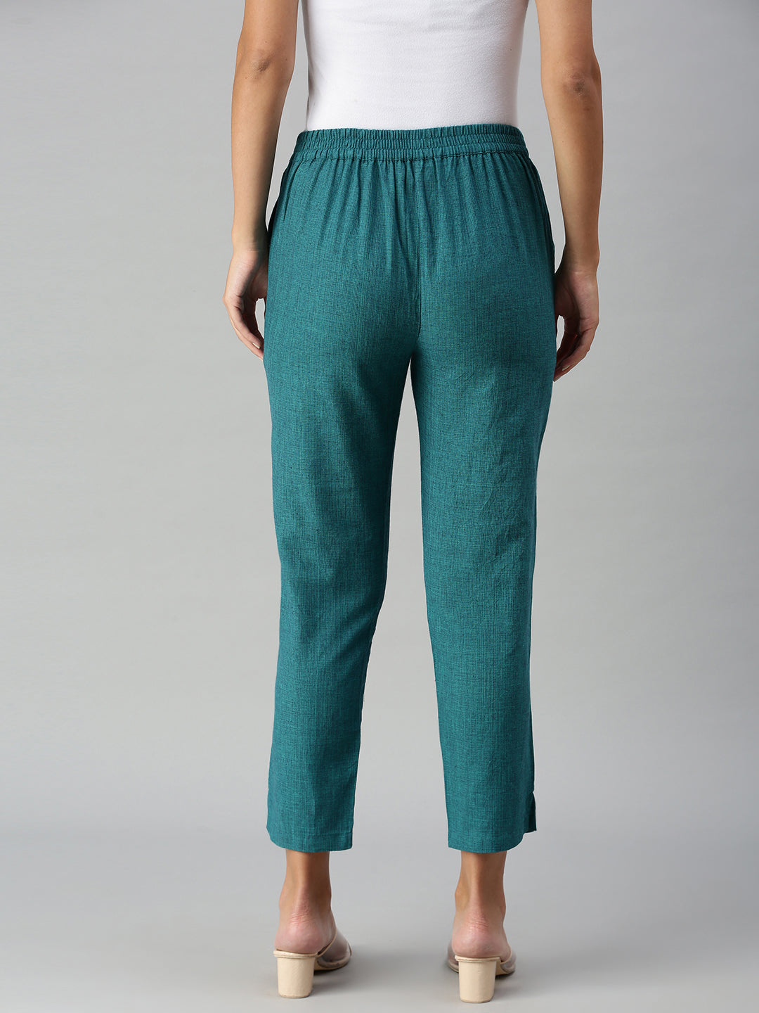 De Moza Ladies Straight Pant Bottle Green