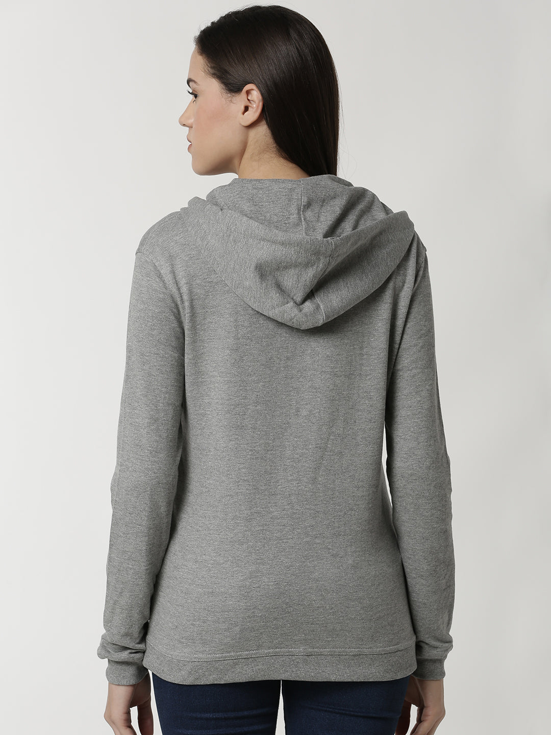 De Moza Ladies Sweat Shirt Grey Melange - De Moza (4334995996735)