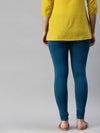 De Moza Women Churidar Leggings Solid Cotton Teal