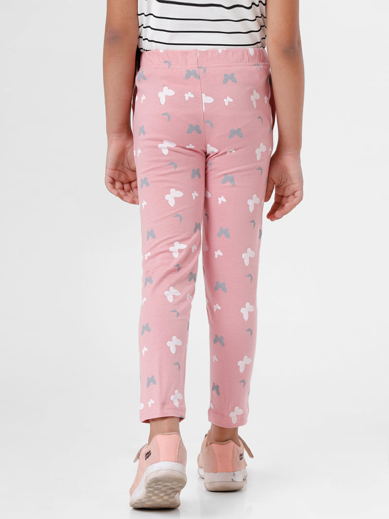 Kids – Girls Printed Straight Pant Bridal Rose