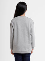 Kids - Girls Printed Sweatshirt Grey Melange