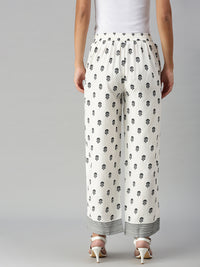 De Moza Ladies Printed Palazzo Natural