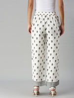 De Moza Ladies Printed Palazzo Natural