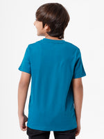 Kids - Boys Printed Half Sleeve T-Shirt Petrol 