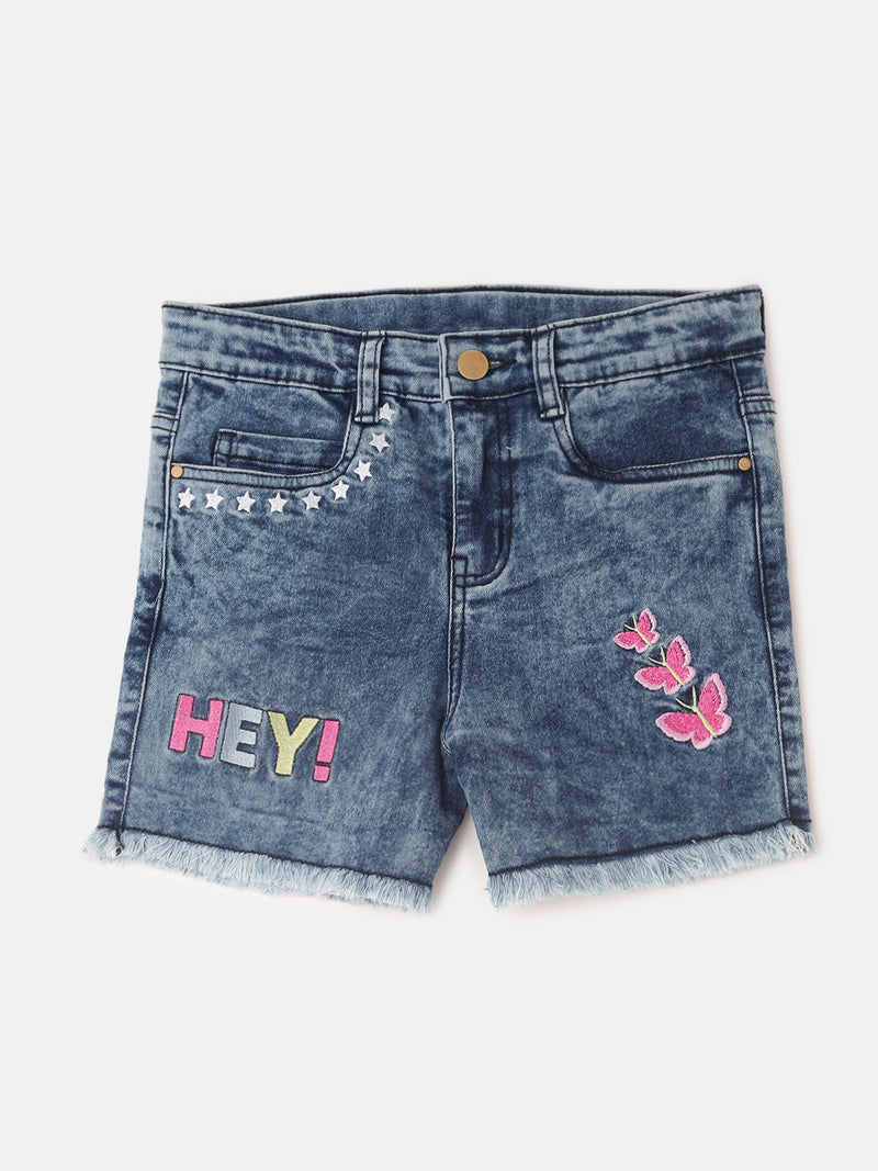 Kids - Girls Denim Shorts Dark Blue