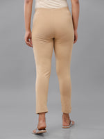 De Moza Womens Cigarette Pant Solid Cotton Skin - De Moza