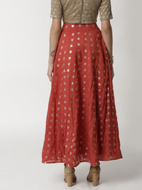 De Moza Women's Printed Skirt Red - De Moza (4359095877695)