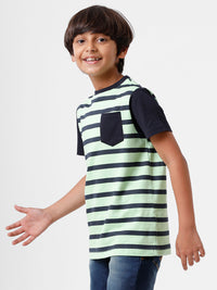 Pack of 2 Pipin Boys T-shirt Navy Blue & Pista Green