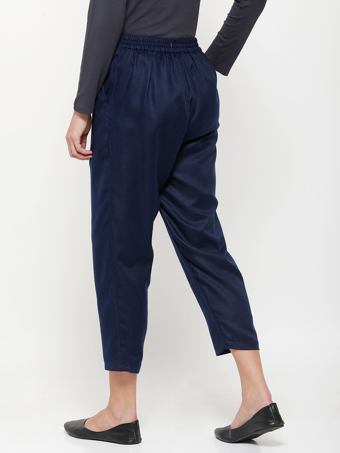 De Moza Ladies Straight Pant Navy Blue