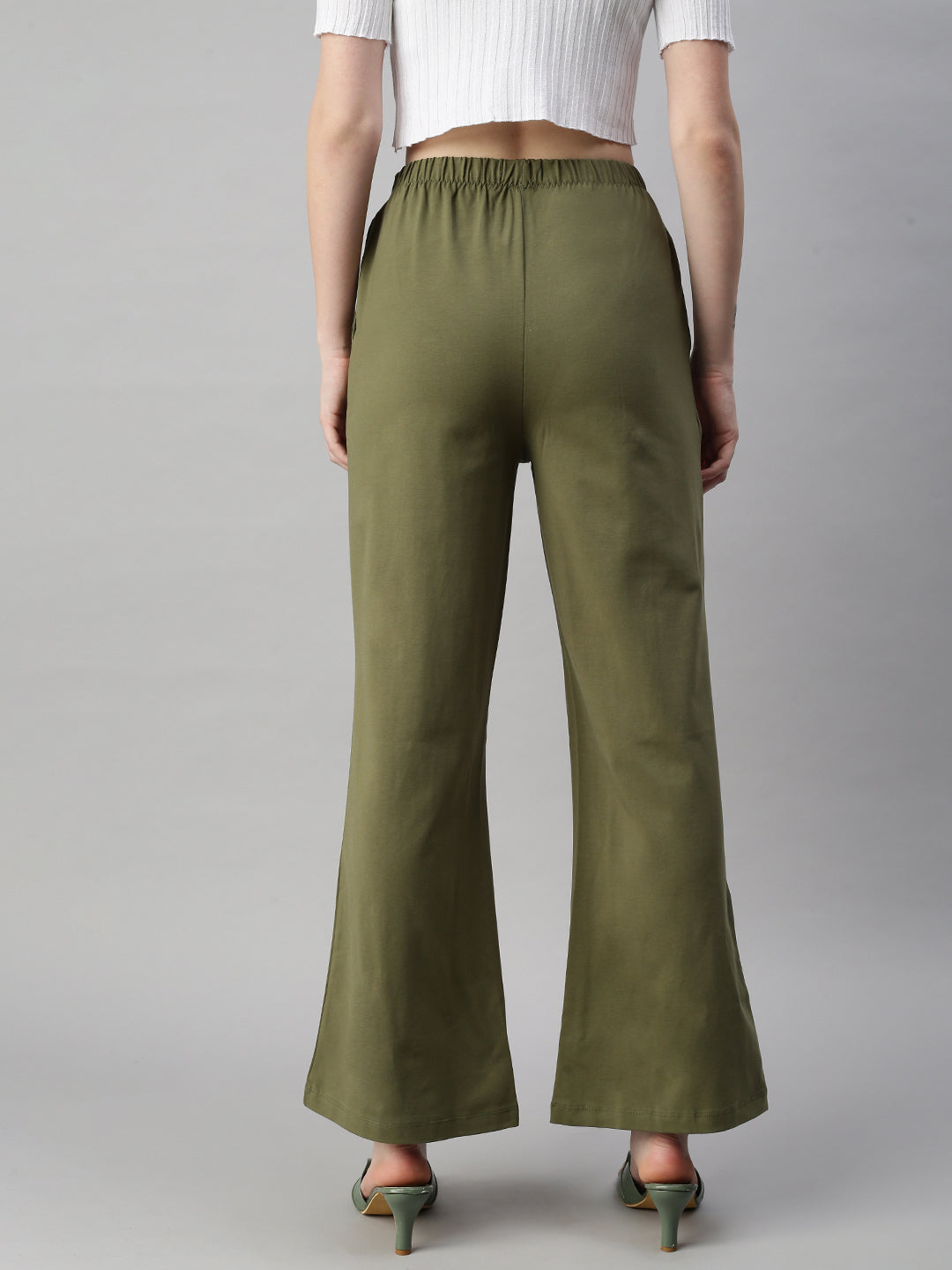 De Moza Women’s Flared Pant Olive Green