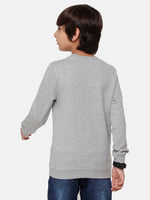 Kids - Boys Printed Sweatshirt Grey Melange