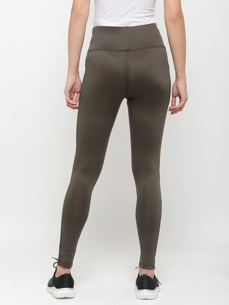 De Moza Ladies Active Wear Leggings Olive Green