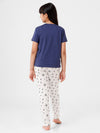 Kids – Girls Printed Pyjama Set Navy Melange