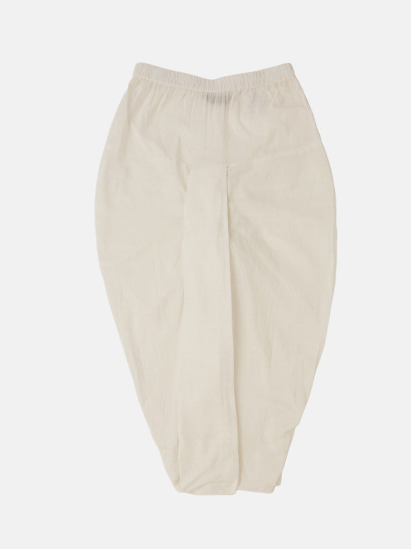 PIPIN Boys Dhoti Pant  Solid Polyester OffWhite - De Moza