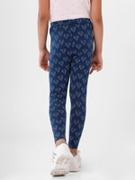 Kids – Girls Printed Ankle Leggings Dark Navy Blue