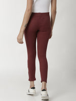 De Moza Ladies Maroon Melange Leggings - De Moza (4332603637823)