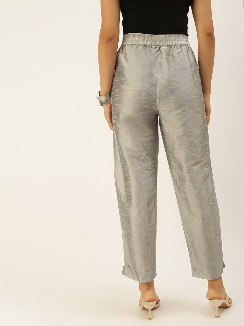 De Moza Women's Cigarette Pant Grey
