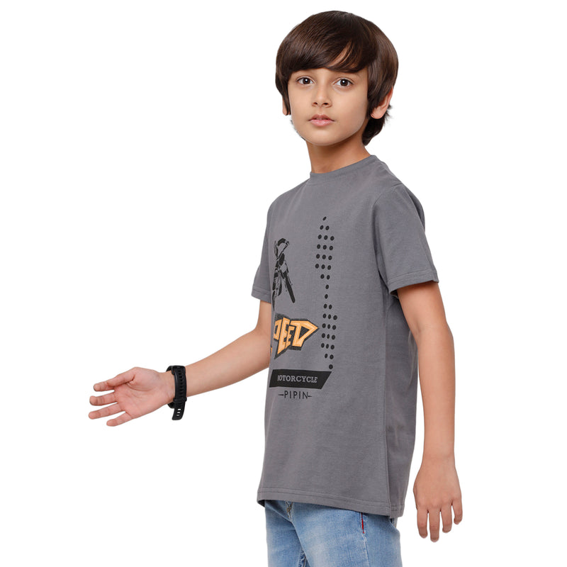 Pack of 2 Pipin Boys T-shirt Grey Melange & Anthra Melange