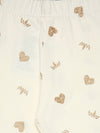 De Moza Kids - Girls Printed Ankle Length Leggings Cotton Offwhite - De Moza (6682211713087)