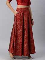 De Moza Women's Skirt Maroon 
