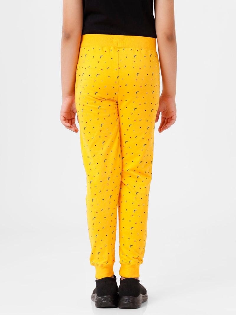 Kids - Girls Printed Jogger Bright Yellow
