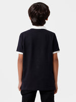 Kids - Boys Printed Half Sleeve T-Shirt Dark Navy Blue