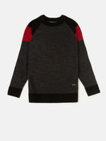 Kids - Boys Winter Sweatshirt Bright Anthra Melange - De Moza