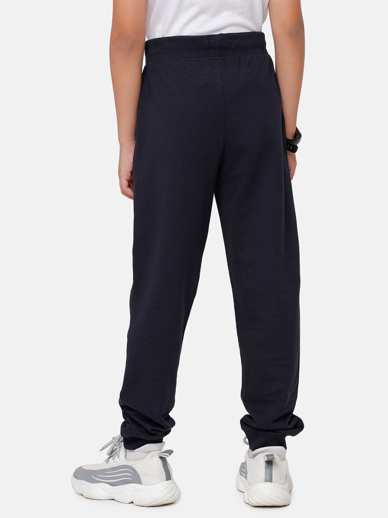 Kids - Boys Printed Jogger Dark Navy Blue