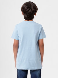 Kids - Boys Printed Half Sleeve T-Shirt Light Sea Blue
