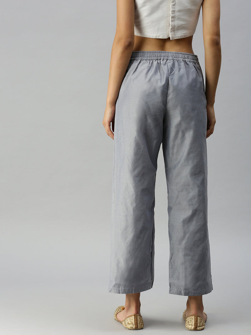 De Moza Ladies Palazzo Steel Grey